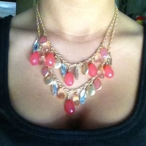 Pink and gold neckless