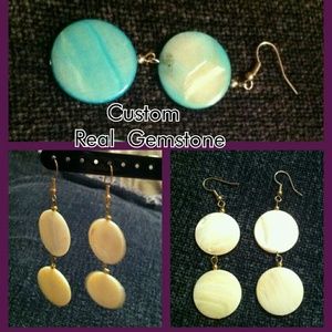 Shell Gemstone Double Custom KDC Earrings