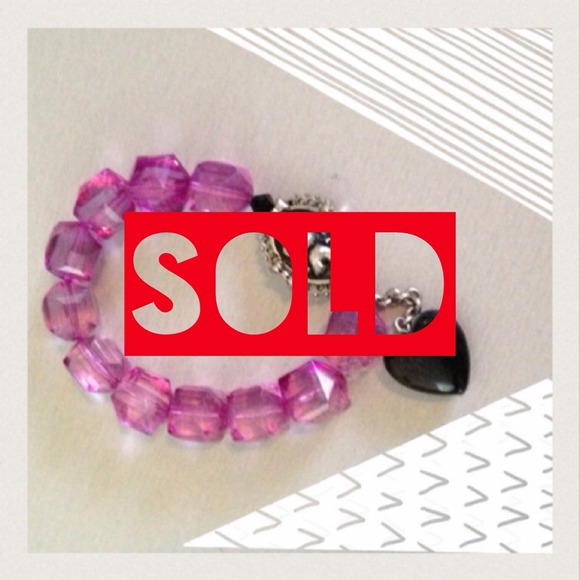 Tarina Tarantino purple lucite bracelet