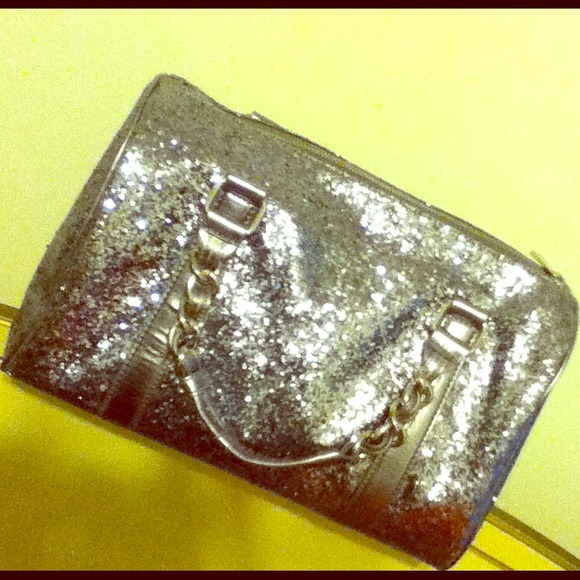 Chic Grey/silver glitter glam handbag