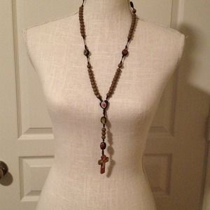 Brown beaded rosary