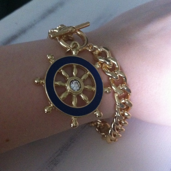 🚫SOLD🚫Navy blue Helm charm bracelet ⚓ - Picture 2 of 3