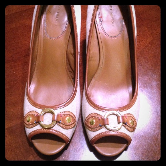 Tommy Hilfiger Peep Toe Wedges