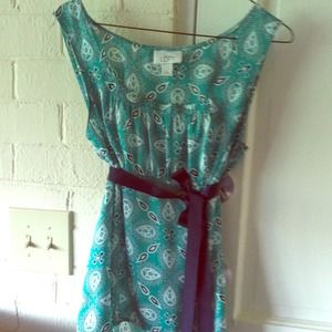 Satin tank top, navy and teal