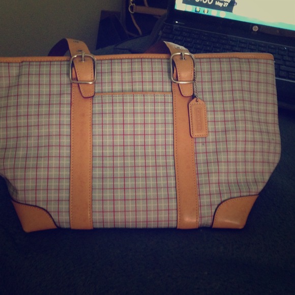 Plaid Medium Coach bag