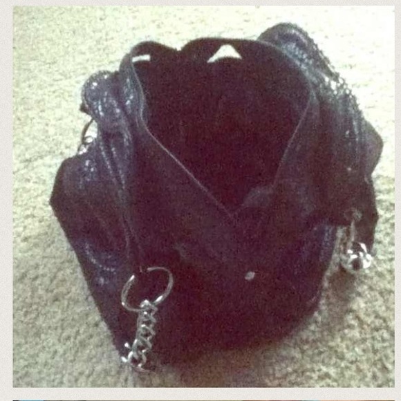 Black Snake skin hand bag..