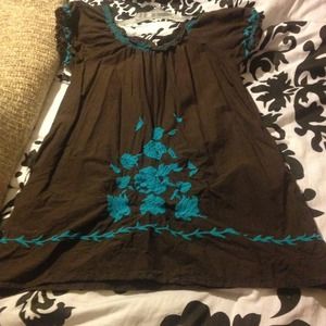Cute Brown and teal dress