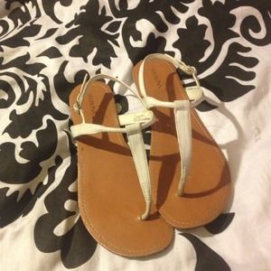 White thong sandals