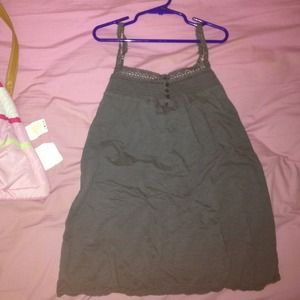 Gray Top With Buttons