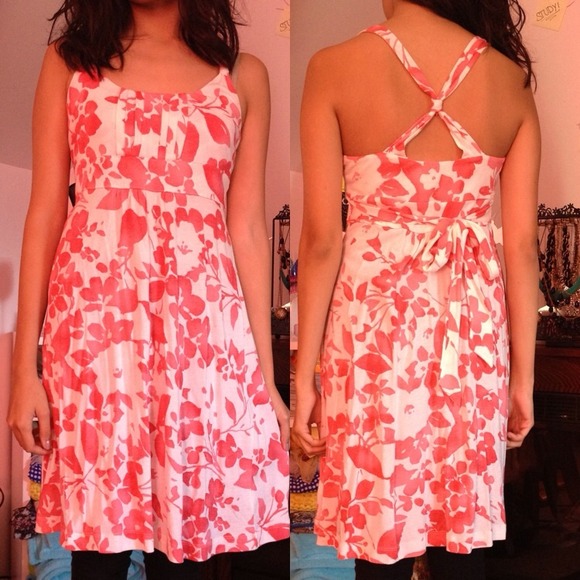 AE Coral + White Summer Dress