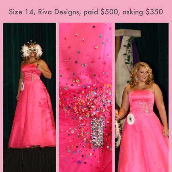 Hot pink gorgeous pageant dress