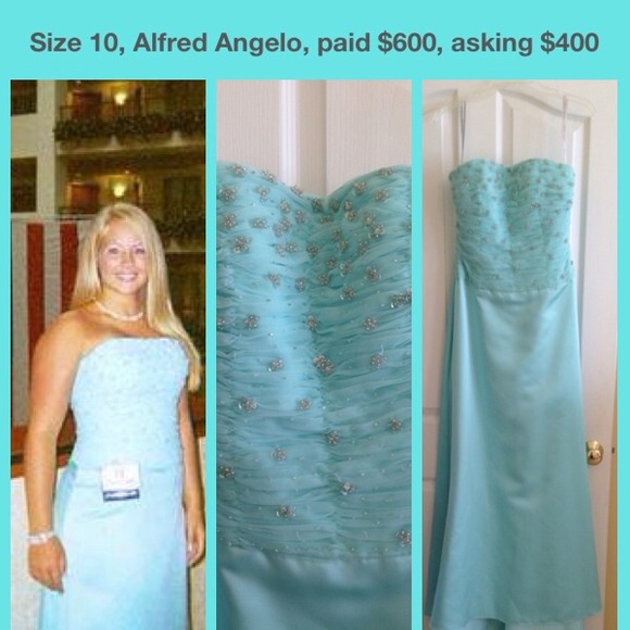 Light blue evening gown