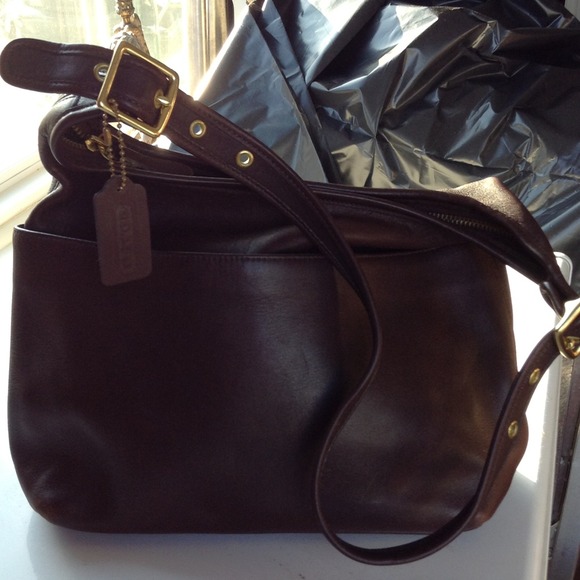 coach brown used bag