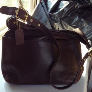 coach brown used bag