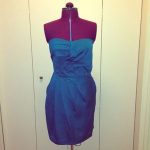 BCBG Generation Strapless teal dress