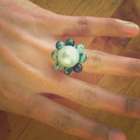 Green pearl ring 💍💕❤❤❤