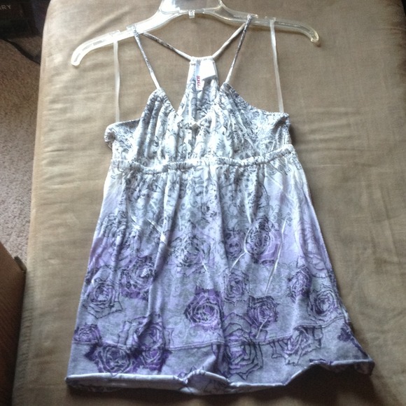 Purple and White tang top