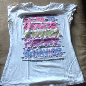 White shirt with Colored Text