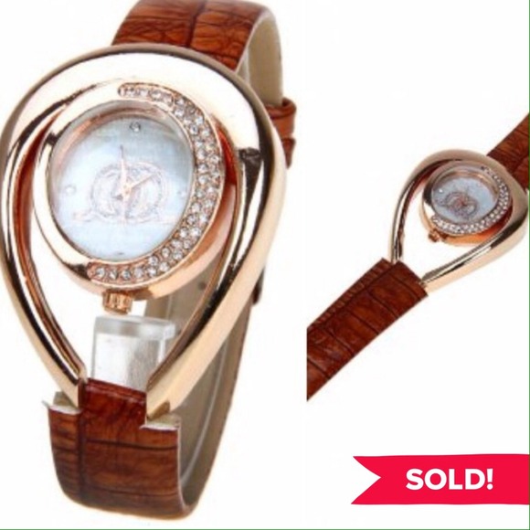 Accessories - Brand new open work leather watch