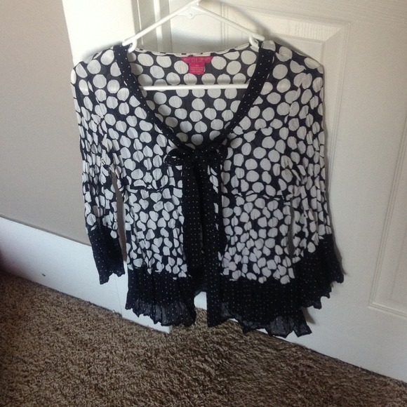 sunny leigh Black & White Blouse