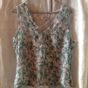 Green Floral Top