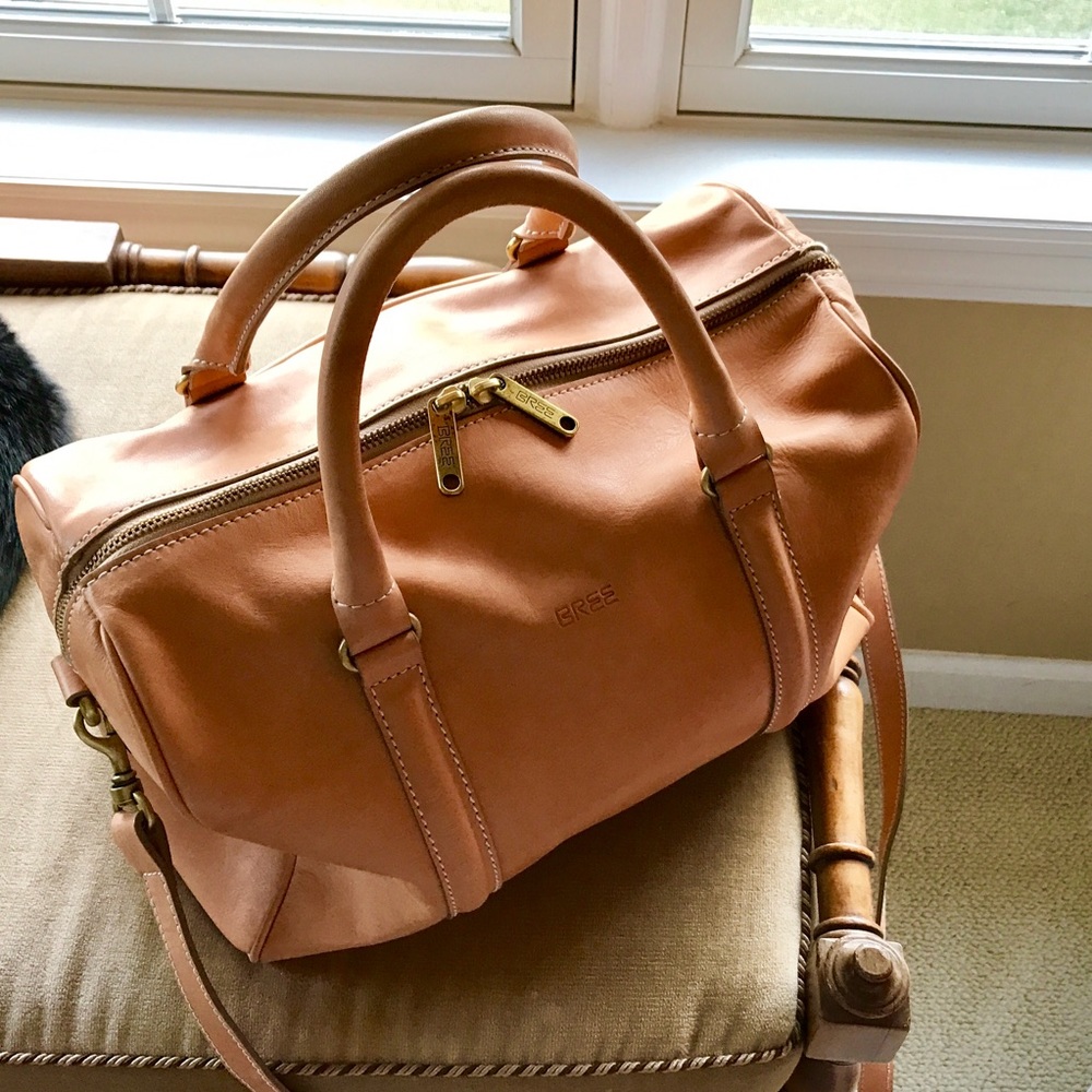 Authentic vachetta BREE satchel.