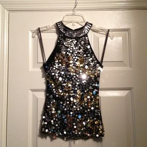 Rampage small black sequin top