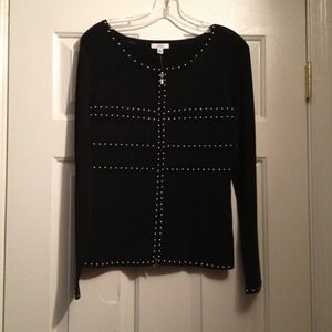 Cache double zipper sweater