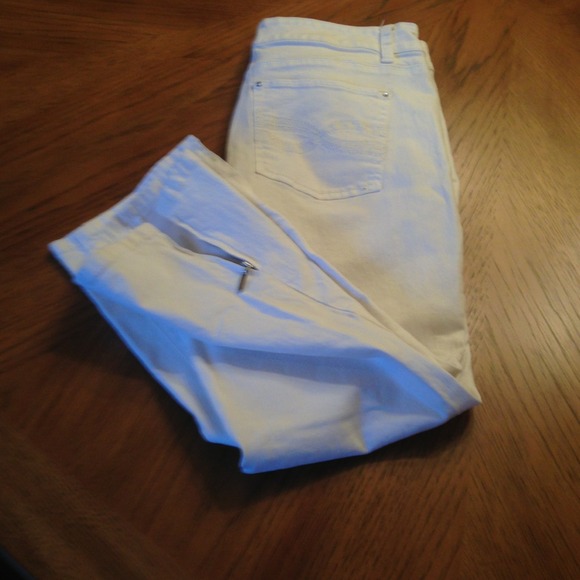 Sold White denim capris