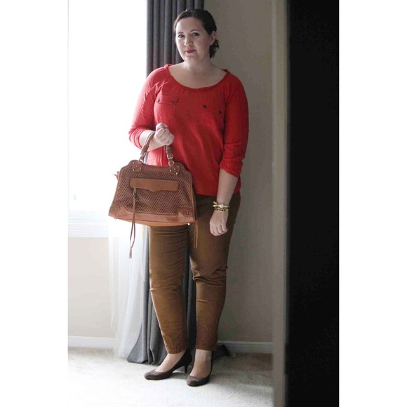 πSALEπβ¬οΈβ¬Anthropologie Brick 3/4 Sleeve Blouse - Picture 3 of 4