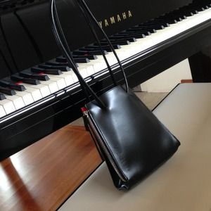 Furla Bags - โณFurla Black Leather Tote Bag Red Accent Panel Furla Bags - โณFurla Black Leather Tote Bag Red Accent Panel