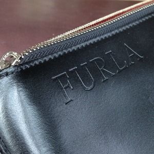 Furla Bags - โณFurla Black Leather Tote Bag Red Accent Panel Furla Bags - โณFurla Black Leather Tote Bag Red Accent Panel