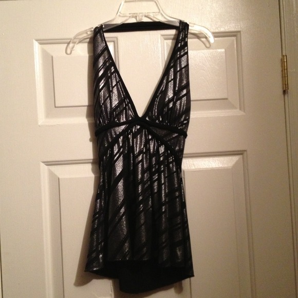 Black and silver top