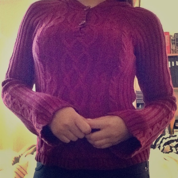 Aeropostale Hooded Sweater - Cranberry