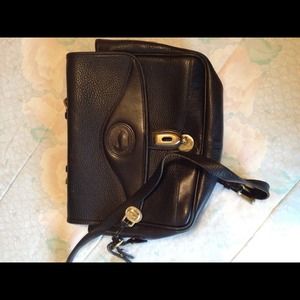 Authentic Dooney & Burke black leather purse.