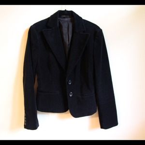 Black velvet blazer from Express