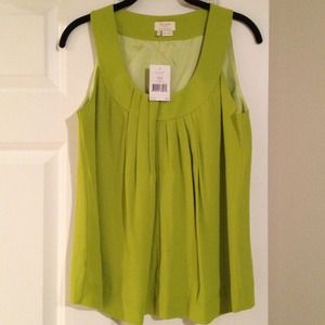 🌺  Kate Spade chartreuse green sleeveless top.