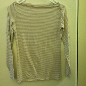 Ann taylor top in beige & white stripes. Size xs!