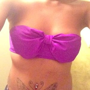 Purple bow bikini top!