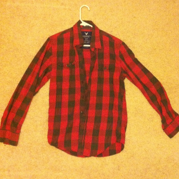 Black and red lumber jack button up