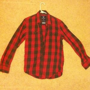 Black and red lumber jack button up