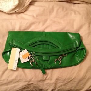 Tano green clutch NWT