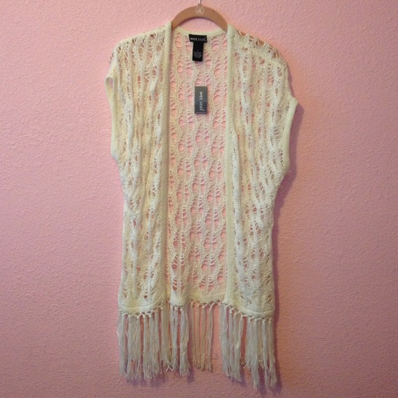 🚫HOLD🚫 Ivory Open Cardigan Knitted Style