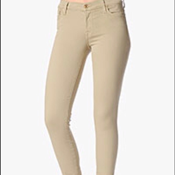 7 For All Mankind khaki skinny jeans
