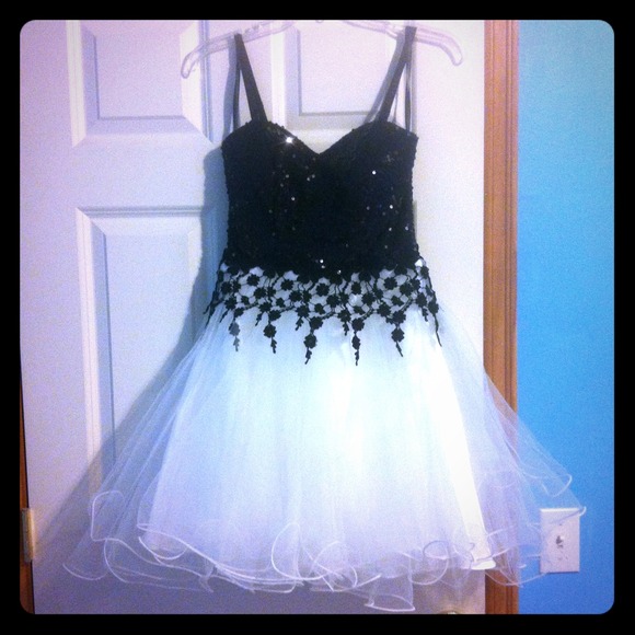 Black and White Party Dress