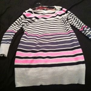Striped sweater dress