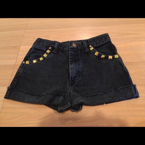 Denim pants cut into shorts. Fits like size 0.