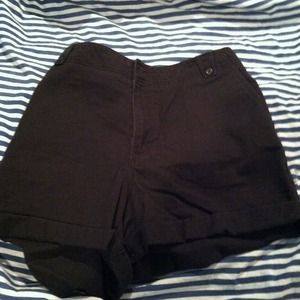 Black high waisted shorts