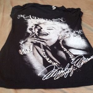 Marylin Monroe Shirt w rhinestones