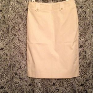 Ann Taylor cream pencil skirt